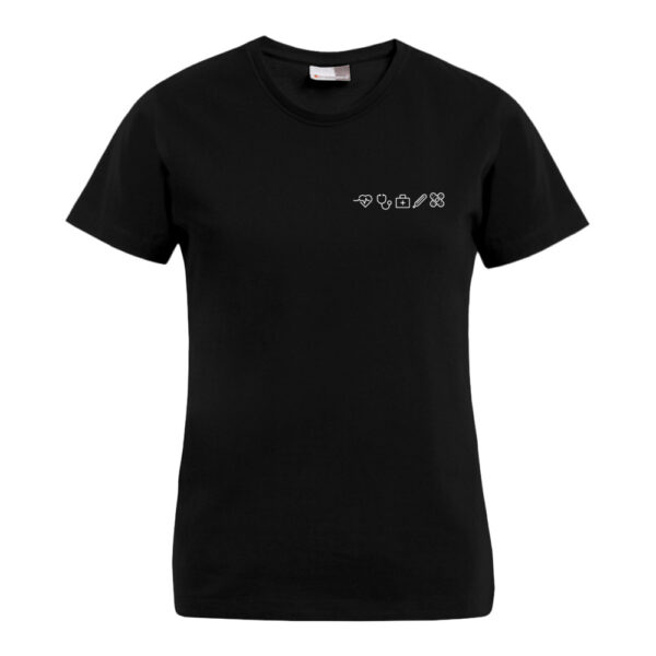 T-Shirt slim Pflegemotiv [W] "Icon"