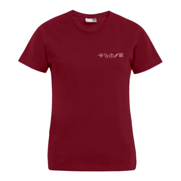 T-Shirt slim Pflegemotiv [W] "Icon"